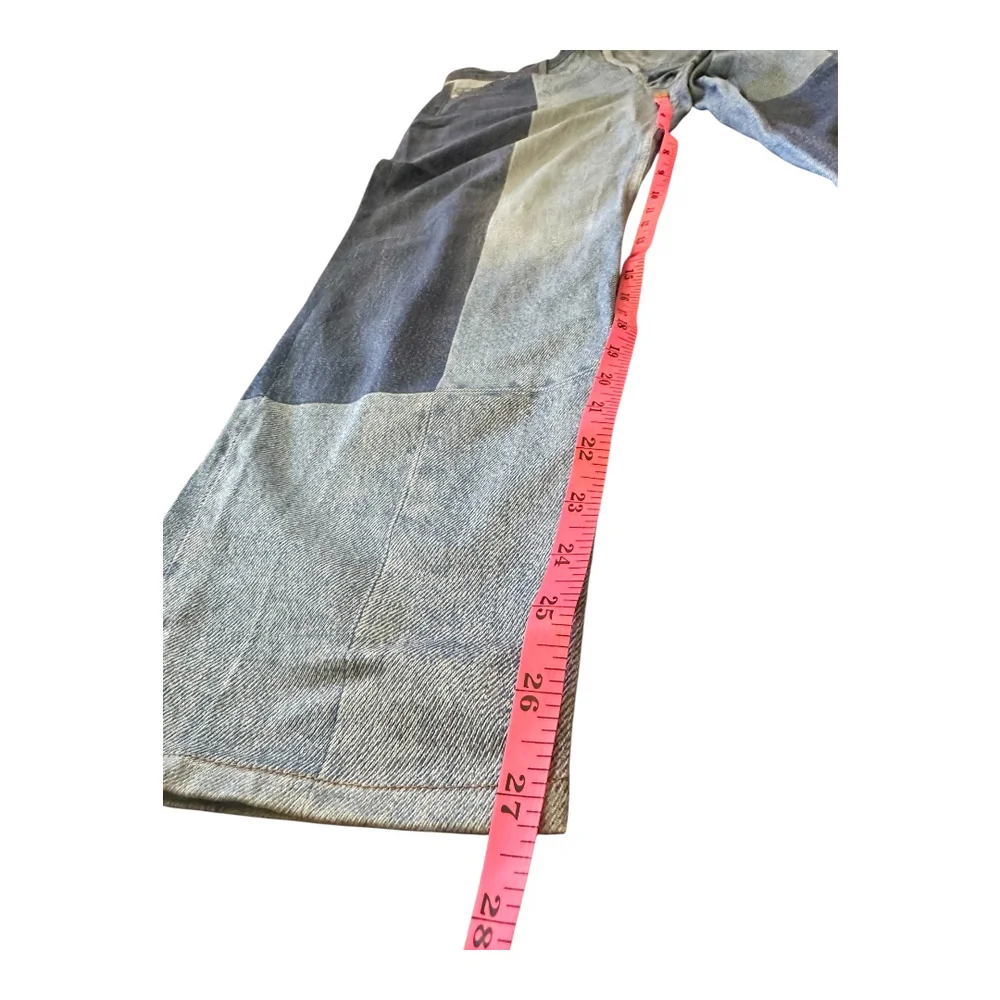 rag & bone Blue Patchwork High-Waisted Jeans - Size 30 - Picture 6 of 7